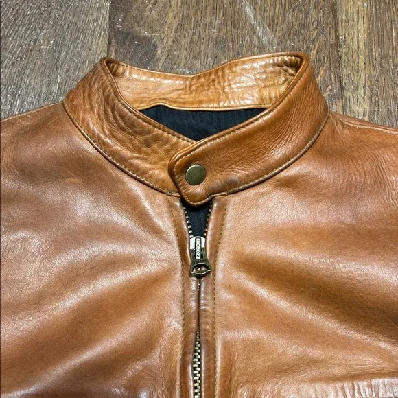 Hondo Huntley (Curated) Cafe Racer Thick Leather Jacket - Picture 4 of 13